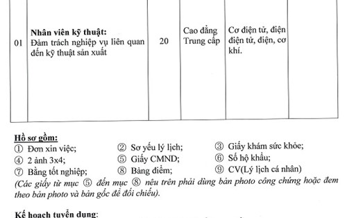 Công ty TNHH Mabuchi Motor Đà Nẵng tuyển dụng